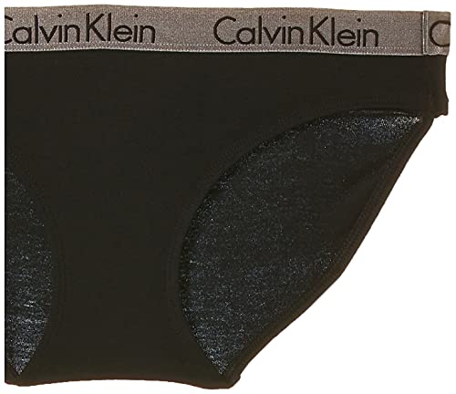 Calvin Klein Radiant Cotton-Bikini Braguita, Negro (Black 001), S para Mujer