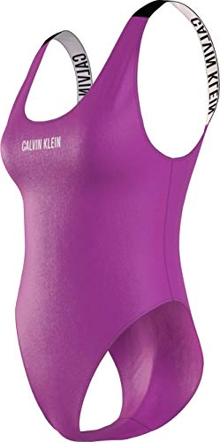 Calvin Klein Scoop Back One Piece-rp Traje de Bao de una Sola Pieza, Summer Fuchsia, S para Mujer