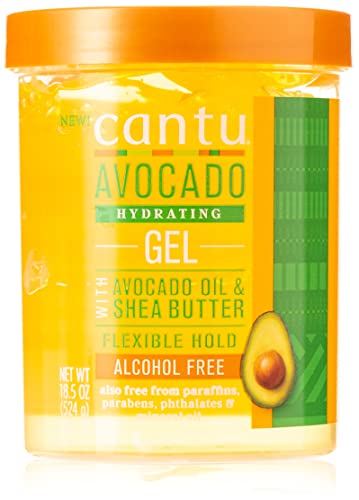 CANTU L'Oreal Avocado Hydrating Gel (Sin Alcohol) Styling 18,5oz 524gr, Negro, 524 g (Paquete de 1)