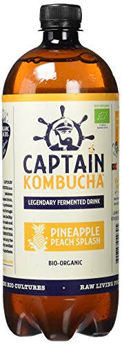 Captain Kombucha Pineapple Peach Splash, Té de Burbuja - 1000 ml