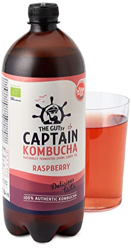 Captain Kombucha Raspberry, Té de Burbuja - 1000 ml