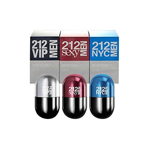 Carolina herrera - 212 men love me pills 3 x 20 ml (212 men, 212 vip men, 212 sexy men) set