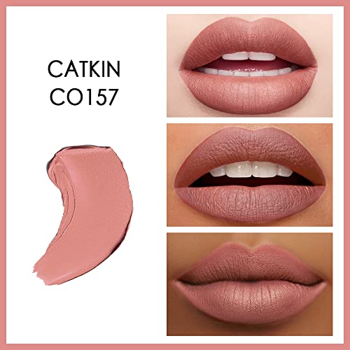 CATKIN Barra de Labios Mate Bálsamo Labial Roja Bálsamo de Labios Permanente Barra de Labios Hidratante Suave de Color Destacado(CO157)