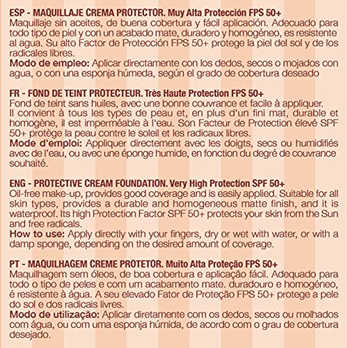 Cedib Paris Maquillaje Crema Protector Fps 50+, Fond De Teint Protecteur, Perfection 15 g