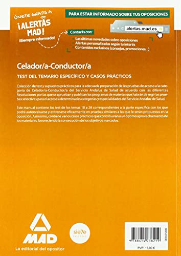 Celador/a-Conductor/a del Servicio Andaluz de Salud. Test del temario específico y casos prácticos