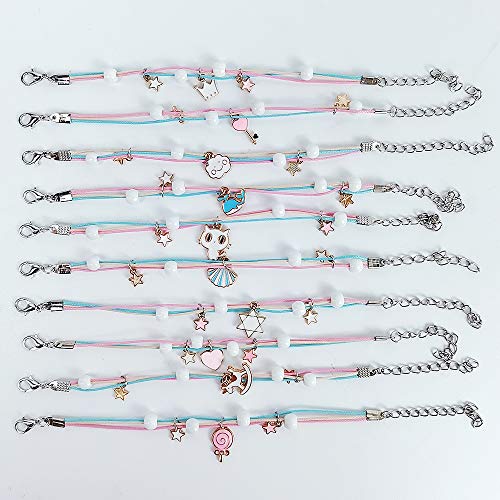 CENRONG Pulsera Amistad Niña 10 Piezas Pulsera Niña Pulsera , Pulseras de Cuerda Trenzad Brazalete Joyería, Niña Regalo de Cumpleaños de Fiesta