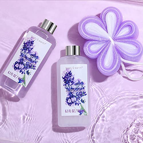 Cestas Regalo Mujer, Body & Earth Set Regalo Mujer Kits de Baño Spa 11 Piezas Aroma de Lavanda con Gel de Ducha Burbujas de Baño Aceite Esencial Caja Regalo Mujer para Navidad Cumpleaños Aniversario