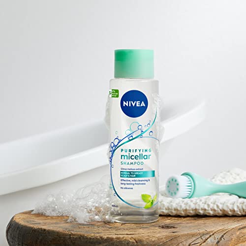 Champú Nivea Mizellen para cabello normal a graso, sin silicona, 1 x 400 ml