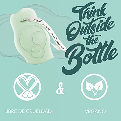 Champú sólido Foamie para pelo seco con aloe vera y aceite de almendras que hidrata intensamente el pelo seco 100% champu vegano y sin plástico 80 g