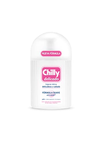 Chilly - Chilly Delicado, Gel de Higiene Íntima, Fórmula Suave, Caja 12 Uds x 250ml