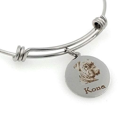 Chloe & Violet Jewelry Boxer perro brazalete pulsera-personalizada, grabado, ampliable