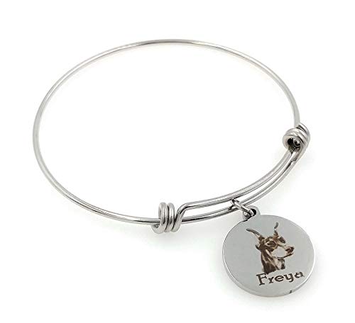 Chloe & Violet Jewelry Dobermann brazalete pulsera-personalizada, grabado, ampliable