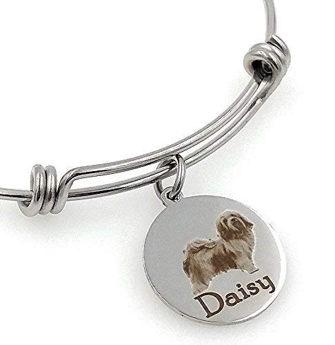 Chloe & Violet Jewelry Havanese de la pulsera del brazalete-personalizada, grabado, ampliable