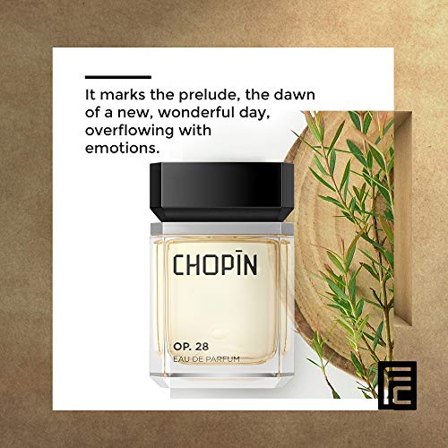 Chopin Op.28 Perfume para Hombres y Mujeres Fragancia Unisex Eau de Parfum Aroma Fresco Matutino Notas Afrutadas y Marinas con un Acabado Amaderado para las Mañanas Ligero y Revitalizante Edt - 100ml