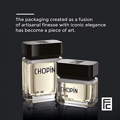 Chopin Op.28 Perfume para Hombres y Mujeres Fragancia Unisex Eau de Parfum Aroma Fresco Matutino Notas Afrutadas y Marinas con un Acabado Amaderado para las Mañanas Ligero y Revitalizante Edt - 100ml