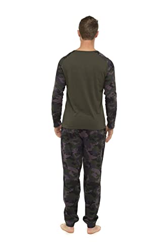 CityComfort Pijamas para Hombre 100% algodón súper Suave para Hombre, Conjunto de Pijamas para Hombre, Ropa de Dormir, Ropa de Estar, chándal (Caqui Camo, XXL)