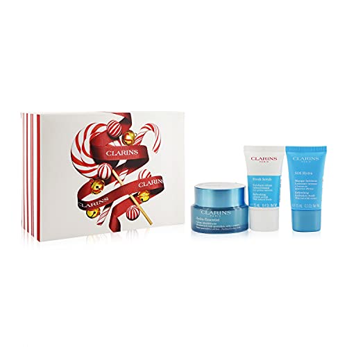 Clarins hydra essentiel todo tipo de pieles 50ml + mascarilla hidratante 15ml + exfoliante rotro 30ml (3063224)