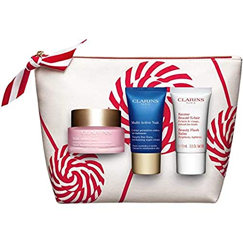 Clarins multi active crema de dia todo tipo de pieles 50ml + crema de noche 15ml + balsamo belleza 15ml