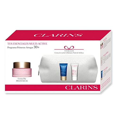 Clarins Multi-Active Lote Crema de Día, Crema de Noche y Bálsamo Belleza Relámpago - 80 ml