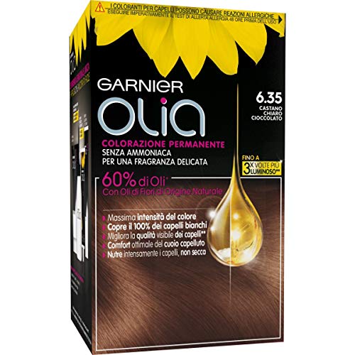 Coloración permanente y decoloración Garnier Olia 6.35 Castano Chiaro Cioccolato