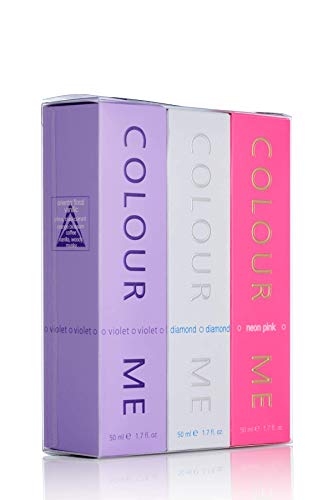 Colour Me Violet/Diamond/Neon Pink - Fragrance for Women - 50ml Eau de Toilette, by Milton-Lloyd