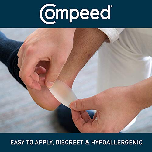 Compeed Yeso de ampollas de tamaño mediano, 10 yesos hidrocoloides, tratamiento de pies, cura rápido, dimensiones: 4,2 x 6,8 cm