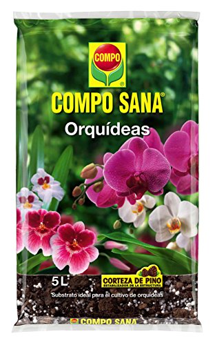 Compo Sana Substrato de orquídeas con 8 semanas de abono para Todas Las orquídeas, Substrato de Cultivo de Corteza de Pino, 5 L, 42x23x5.5 cm, 1161106011