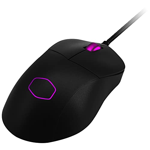 Cooler Master MM730 RGB-LED Ratón Ligero para Juegos con Cable de 48 g - Sensor óptico de 16000 dpi, Microinterruptores ópticos de 70 Millones de clics - Negro Mate