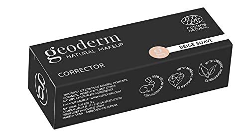 Corrector de ojeras | Corrector en Barra| Aceite de Abisinia + Aceite de Almendras + Vitamina E| Stick corrector|Maquillaje Profesional | Cosmética Natural y Vegana| - Geoderm (Beige Claro)