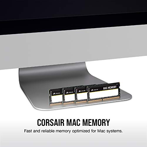 Corsair Mac Memory SODIMM 8GB (2x4GB) DDR3 1066MHz CL7 Memoria para Sistemas Mac, Calificada por Apple - Negro