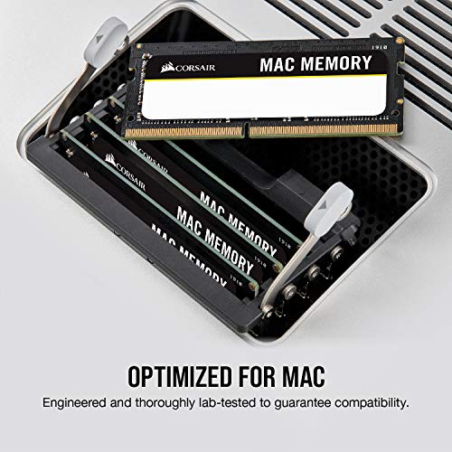 Corsair Mac Memory SODIMM 8GB (2x4GB) DDR3 1066MHz CL7 Memoria para Sistemas Mac, Calificada por Apple - Negro