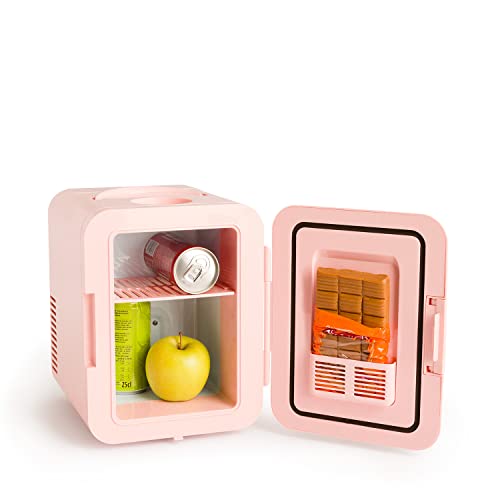 CREATE/FRIDGE MINI BOX/Mini frigorífico retro frío y calor rosa pastel/Para cosméticos, termo portátil