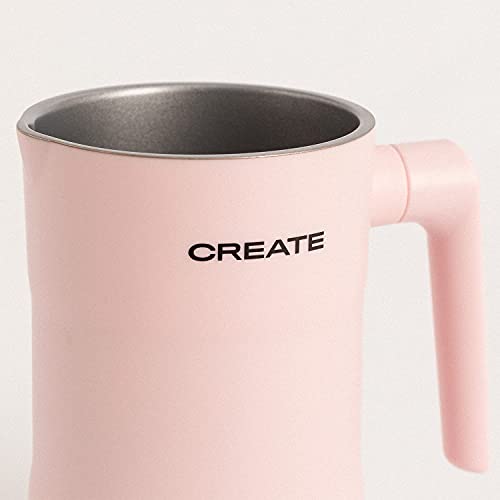 CREATE/MILK FROTHER PRO/Espumador y vaporizador de leche eléctrico de hacer leche fría y caliente, rosa/Espumador Leche Automático, 350 mll