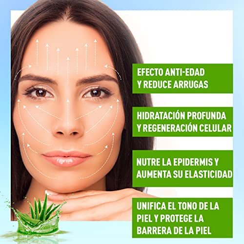 Crema Antiarrugas Mujer y Hombre con Ácido Hialurónico Hecho en España - Crema Facial Antiedad Hidratante Vegano con Aloe Vera y Vitamina E con Ingredientes Orgánicos para Día y Noche MONTERAL