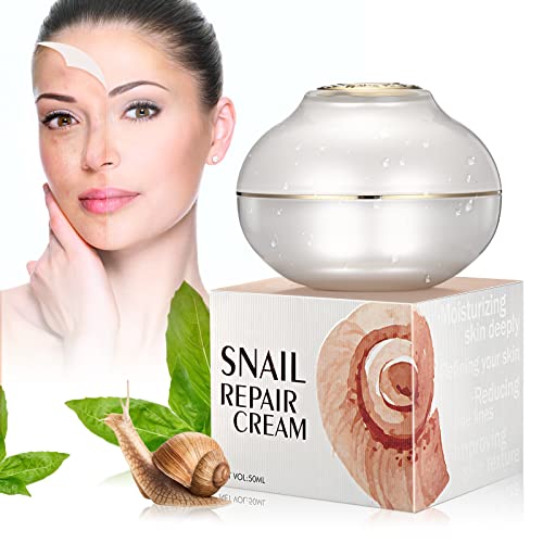 Crema de Baba de Caracol 50g, Crema Hidratante Baba de Caracol, Snail Extract Cream, Extracto de Moco de Caracol - Reparación y Blanqueamiento, Antienvejecimiento, Antiarrugas y Antipecas