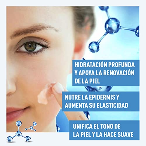 Crema Facial de Acido Hialurónico Puro Hecho en España - Vegana Crema Hidratante para Mujer y Hombre - BIO Crema Antiarrugas y Contorno Ojos con Aloe Vera y Vitamina E para Día y Noche - MONTERAL