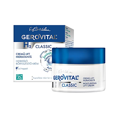 Crema Hidratante Facial de Dia con Efecto Lifting Inmediato, Corrige las Arrugas e las Irregularidades de la Piel, Gerovital H3 Classic