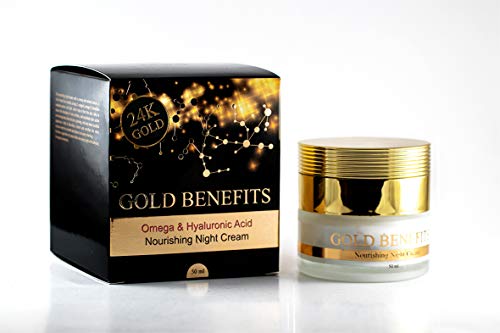 Crema Nourishing Night con Gold Benefits, rica en minerales del Mar Muerto. 24 k cuidado de la piel