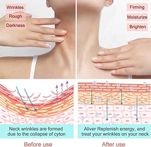 Crema reafirmante de cuello con masaje de rodillos 2 en 1, crema hidratante antienvejecimiento para cuello y escote, antiarrugas de la120 ml