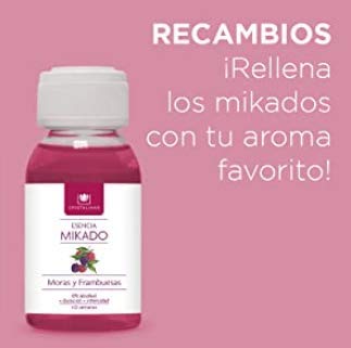 CRISTALINAS. Recambio ambientador Mikado. 0% Alcohol. Mas de 12 semanas de duración. 100ml. Aroma Cerezo en Flor (Recambio)