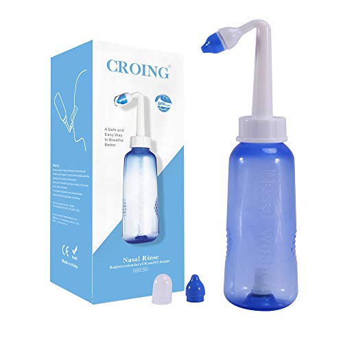 CROING (Botella de 500 ml) Neti Pot, Lavados Nasales