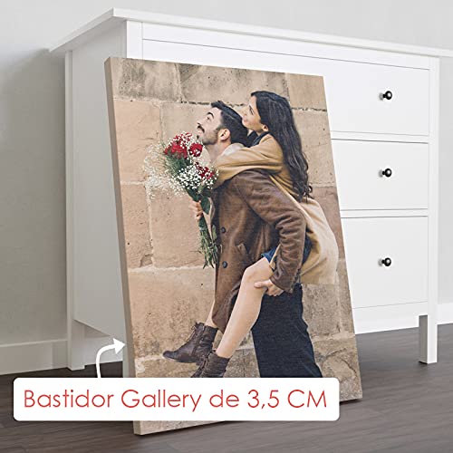 Cuadro Personalizado con tu Foto: Impresión de Foto en Lienzo HDR Barnizado y tensado sobre bastidor de madera. Diferentes tamaños (30x40 cm)...