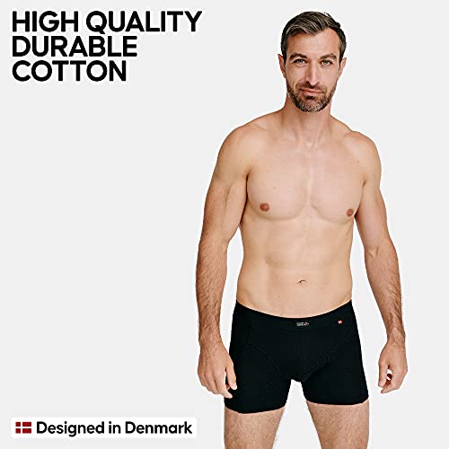 DANISH ENDURANCE Bóxers para Hombres Pack de 3 (Negro, Medium)