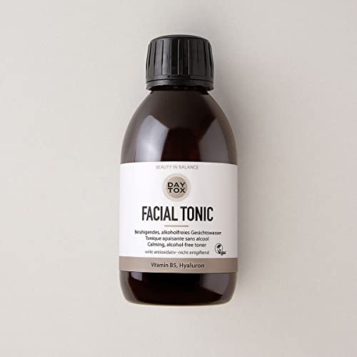 DAYTOX – Facial Tonic - Tónico facial calmante, sin alcohol, con hialurón y vitamina B5 - Vegano, sin siliconas, Made in Germany - 200 ml