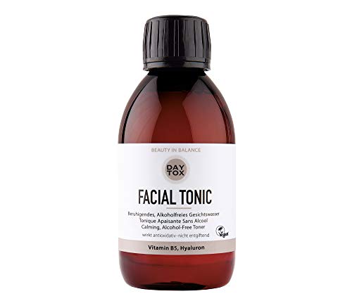 DAYTOX – Facial Tonic - Tónico facial calmante, sin alcohol, con hialurón y vitamina B5 - Vegano, sin siliconas, Made in Germany - 200 ml