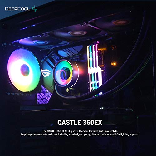 DEEPCOOL Castle 240EX, enfriador líquido para CPU direccionable RGB AIO negro