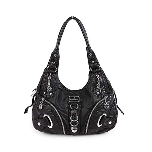 DEERWORD Mujer Bolsos Bandolera Vestir Bolsos de Mano Convertible Casual de Hombro Fekete