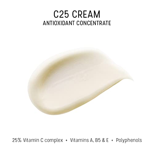 Dermaceutic C25 Cream - Crema antioxidante de día con vitamina C, vitamina E, vitamina B5, vitamina E y polifenoles - Humectante y protector facial que mejora el cutis e ilumina la piel - 30 ml