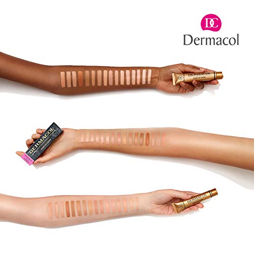 Dermacol Base Makeup Cover Total | Maquillaje Corrector Waterproof SPF 30 | Cubre Tatuajes, Cicatrices, Acné, Imperfecciones, Manchas en la Piel de la Cara y Cuerpo | Medium Olive Beige 226-30g