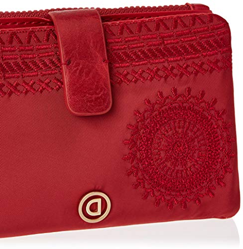 Desigual Accessories PU Medium Wallet, Tamaño Mediano. para Mujer, Rojo, U